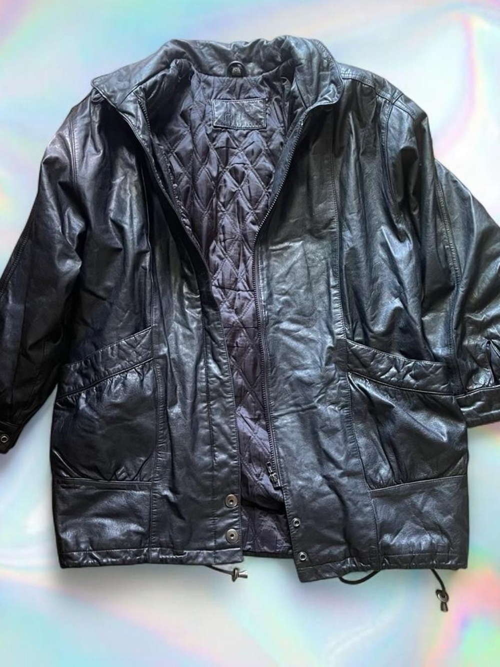 Black Quilted-Lined Women's Leather Jacket